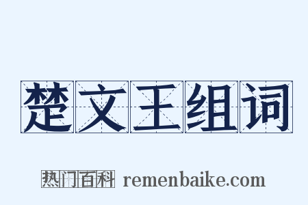 楚文王组词是什么意思的图片